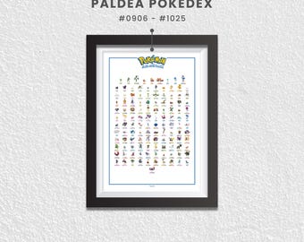 ポケモン図鑑 全9地域 PDFポスター - Etsy 日本