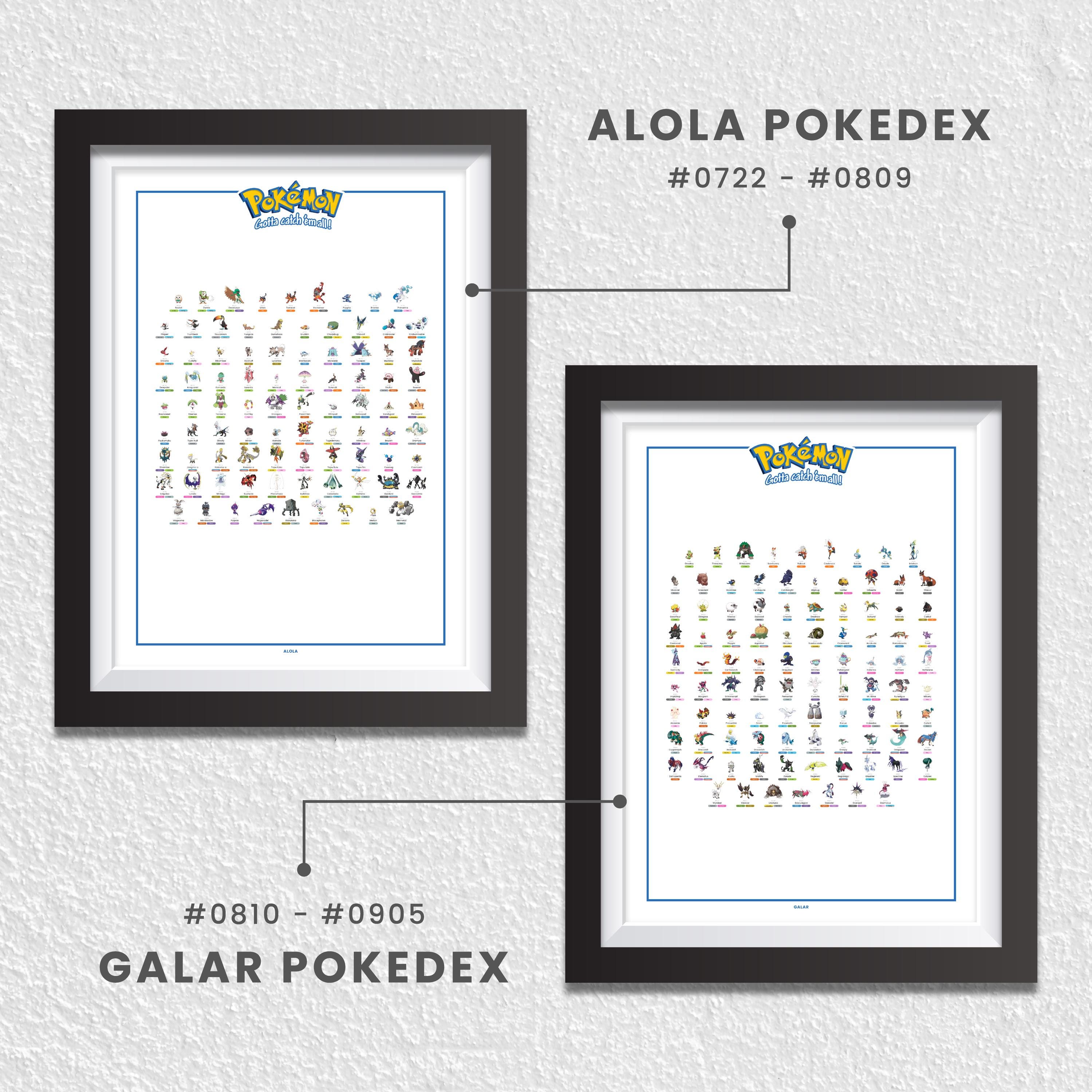 ポケモン図鑑 全9地域 PDFポスター - Etsy 日本
