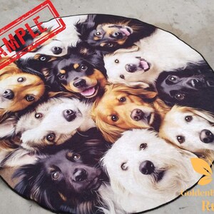 Dog Rug, Animal Rug, Pet Paw Rug, Dogs Design Rug, Cute Animal, Round Rug, Area Rug, Popular Rug, Non Slip Rug, Soft Rug, Cool Animals image 9