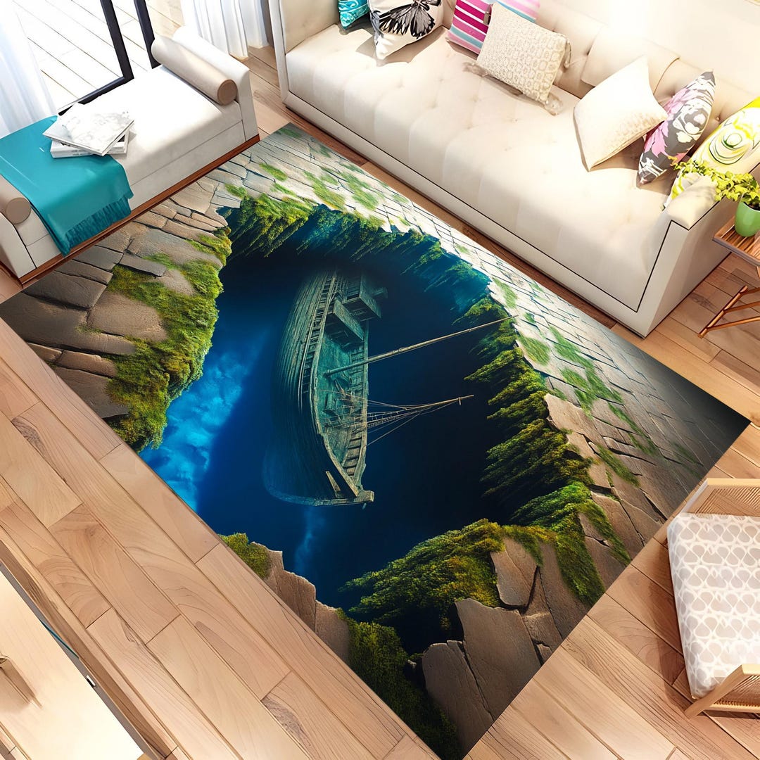 3D Rug, 3D Design, Deep Hole Rug, 3D Huge Crack, Ship Rug, Optical ...