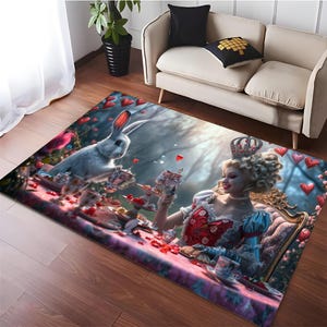 Alice in Wonderland Rug: Whimsical Movie Room Decor