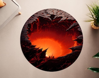 未開封⭐️SUKALA Print Yogi Rug DEEP SEA LAVA 3D Rug, Huge Crack Rug, Lava Rug, Deep Hole Rug, Optical Illusion