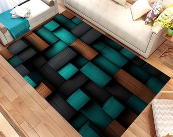Optical Illusion Rug, 3D Pattern Rug,  Colorful Rug, Area Rug, Popular Rug,Living Room, Gift For , Kids Room Rug, Popular Rug, Luxury Carpet