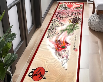 Amaterasu Rug, Amaterasu Runner, Japanese Culture Rug, Japanese Mythology Rug, Gift Runner Rug, Hallway Rug, Decor Long Rug, Cool Rug