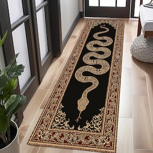 Snake Rug, Snake Runner Rug, Snake Pattern Rug, Modern Rug, Area Rug, Hallway Rug, Runner Rug, Runner Gift, Runner, Corridor Rug