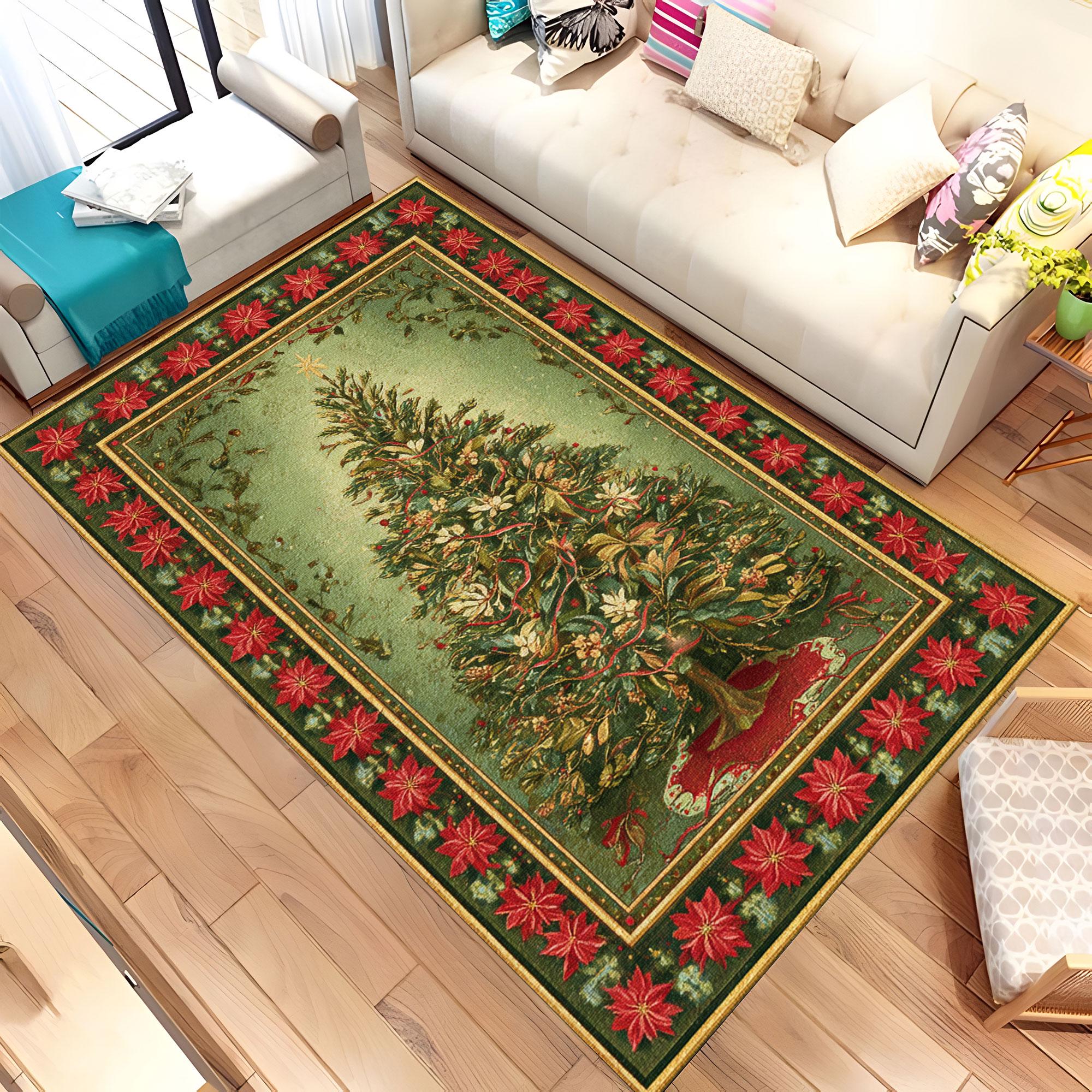 Chrismast Rug, Merry Christmas Rug, Christmas Gift Rug, Xmas Door