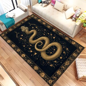 Snake Rug, Snake Pattern Rug, Snake Design Rug, Soft Rug, Animal Rug, Living Room Rug, Gift For She, Decor Rug, Area Rug, Cool Rug