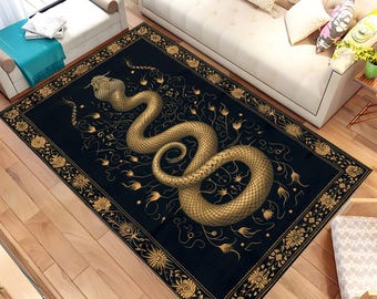 Snake Rug, Snake Pattern Rug, Snake Design Rug, Soft Rug, Animal Rug, Living Room Rug, Gift For She, Decor Rug, Area Rug, Cool Rug