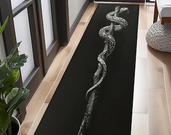 Snake, Snake Rug, Snake Runner Rug, Runner, Poisonous Snake, Colorful Tattoo,Gift Runner Rug,Hallway Rug, Decor Long Rug,Snake Pattern Rug