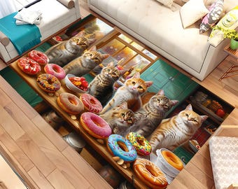 Cat Rug, Cat Lovers Rug, Pet Rug, Animal Rug, Rugs For Pets, Living Room Rug, Gift For She, Decor Rug, Area Rug, Cool Rug, Home Decor