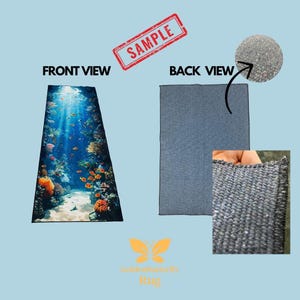 Ocean Rug, Fish Rug, Tropical Fish Rug, Underwater Fish View Rugs, Gift Runner Rug, Hallway Rug, Decor Long Rug, Modern Rug, Home Decor image 5
