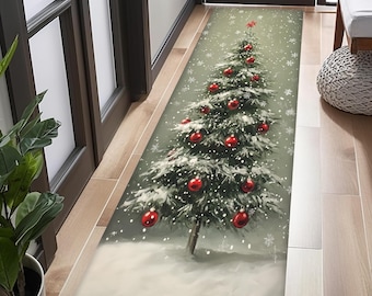 Kerstloper, kersttapijt, kersttapijt, kersttapijt, kerstversieringtapijt, kerstgangtapijt, loper, karpet