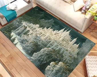 Herr der Ringe Teppich, Filmteppich, Fantasy-Teppich, Gondor-Musterteppich, Lotr-Teppich, Wohnzimmerteppich, Geschenk für Sie, Dekoteppich