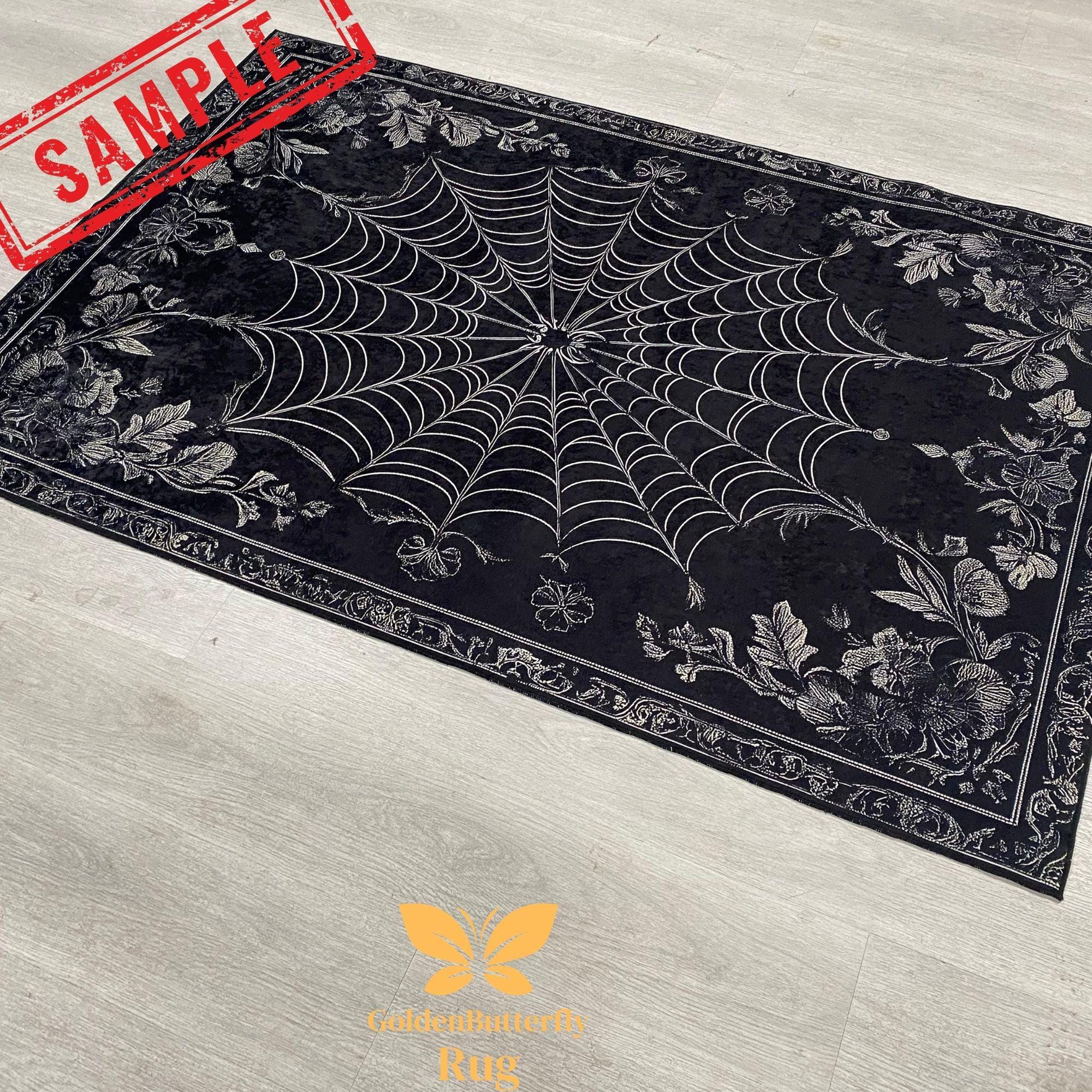 Alfombra De Baño De Halloween Con Diseño De Telaraña - Antideslizante, Lavable, Para Decoración De Miedo