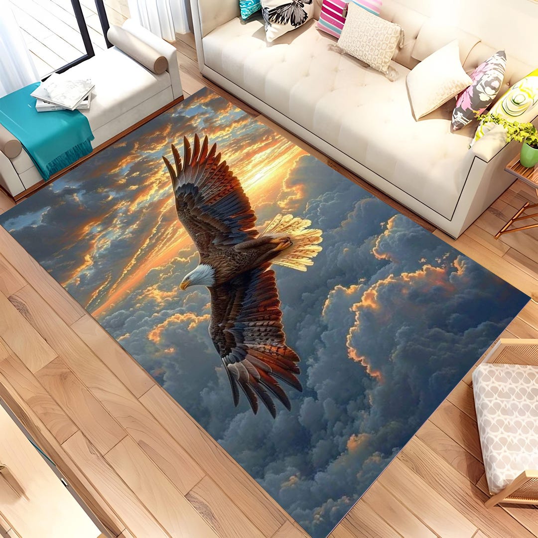 Eagle Rug, Eagle Patterned Rug, Animal Rug, Cool Animal, Home Decor Rug ...