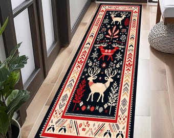 Kerstloper, kersttapijt, kersttapijt, kersttapijt, kerstversieringtapijt, kerstgangtapijt, loper, karpet