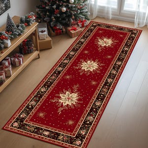 Christmas Runner, Christmas Rug, Christmas Area Rug, Christmas Carpet, Christmas Decoration Rug, Xmas Hallway Rug, Runner, Area Rug
