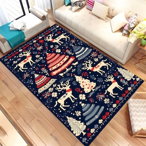 Alfombra navideña, alfombra de Feliz Navidad, alfombra de regalo de Navidad, felpudo navideño, alfombra de regalo de Navidad, decoración navideña, alfombra de regalo de Año Nuevo, alfombra de Feliz Navidad