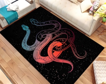 Snake Pattern Rug, Snake Decor, Snake Area Rug, Animal Rug, Living Room Rug, Gift For She, Decor Rug, Area Rug, Cool Rug, Home Decor