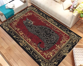 ラグ・カーペット・マット vintageラグ カーペット 猫 キャット