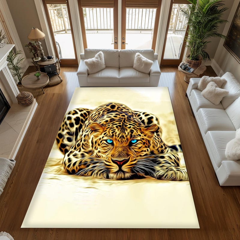 Leopard Area Rugs - Etsy