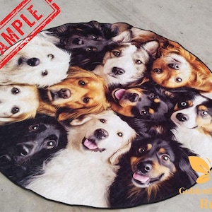 Dog Rug, Animal Rug, Pet Paw Rug, Dogs Design Rug, Cute Animal, Round Rug, Area Rug, Popular Rug, Non Slip Rug, Soft Rug, Cool Animals image 10