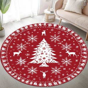 クリスマスラグ、クリスマスラウンドラグ、サンタクロースラウンドラグ