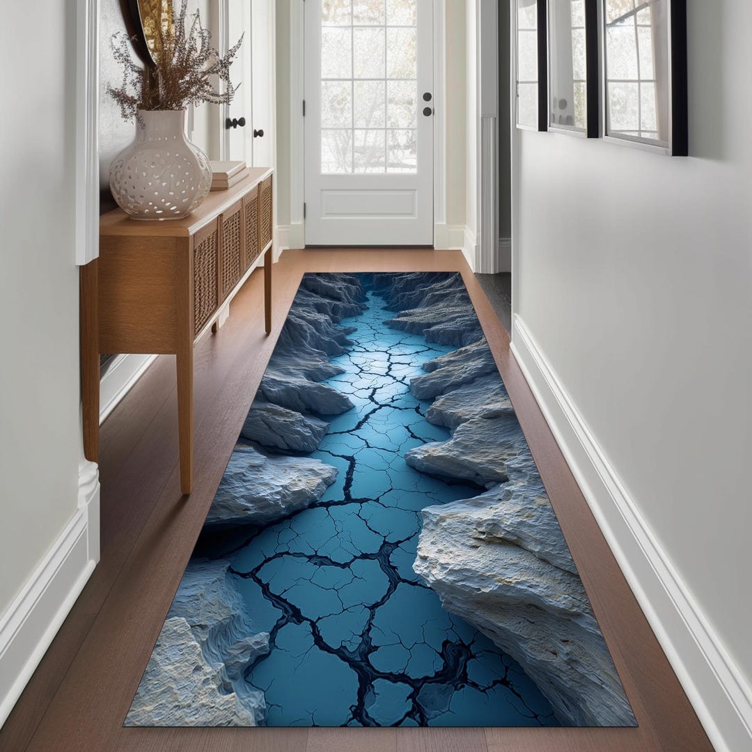 Deep Hole Rug, 3D Runner Rug, 3D Huge Crack Rug, Optical Illusion Rug ...