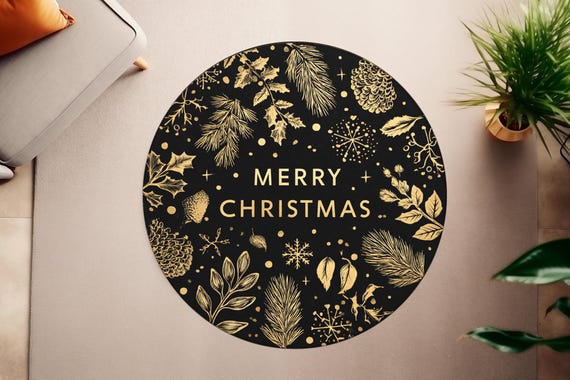 vintageラグ カーペット USA製 クリスマスツリー プレゼント 671 christmas25.jpg