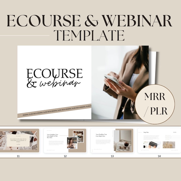 E-Course & Webinar | Template, Business, Ready-Made, Professional, Master Resell Rights, Lead Magnet, Branding, Learning