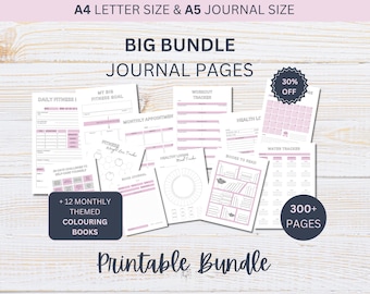 2026 Big Journal Bundle | Printable Planner Pages | Trackers & Schedules | Colouring Book (Digital Download)