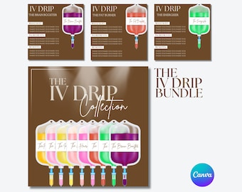 IV Drip Collection | Bundle, Aesthetics, Promotional, Intravenous Therapy, Vitamins, Health, New Offer, Popular Treatment, IV Drip Bag