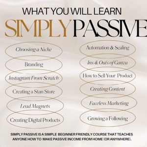 Simply Passive Course, Digital Marketing Guide/Course For Beginners, w/ MMR Master Resell Rights image 5