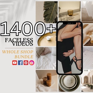 Faceless Videos Bundle 1400, Done For You, Aesthetic, Social Media Reels, Content Creation, Faceless Digital Marketing, Canva Links zdjęcie 1