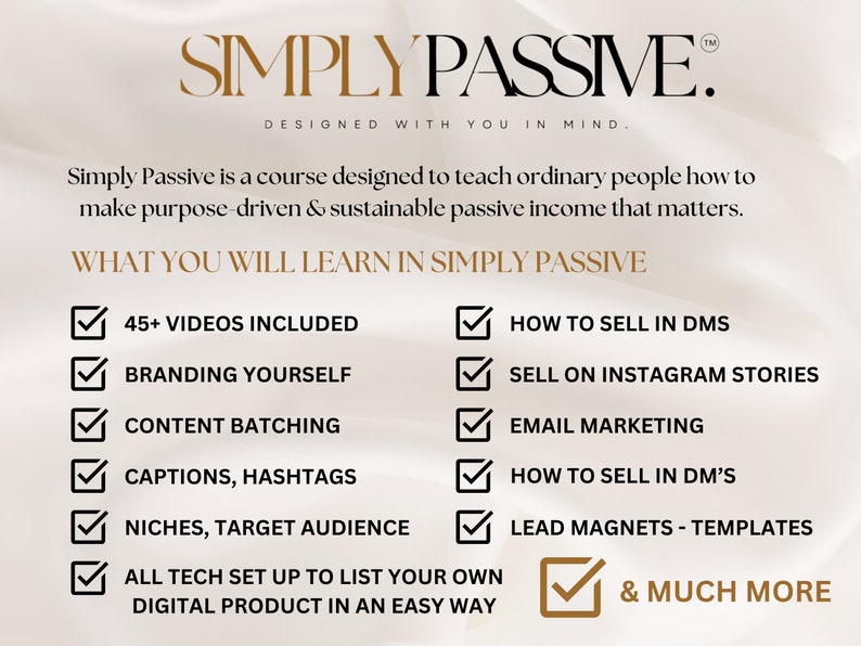Simply Passive Course, Digital Marketing Guide/Course For Beginners, w/ MMR Master Resell Rights image 4