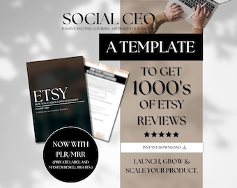 How To Get 1000's Of Etsy Reviews Flash Card Template