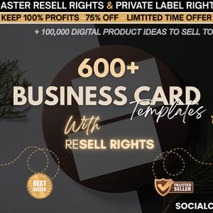 600 Visitenkarten-Vorlagen für den Start mit Ihrem Geschäft, sparen Sie Zeit und DFY-Inhalte, Branding-Material und Master-Resell-Rechte MRR PLR