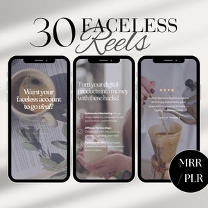 May include: Three smartphone screens showing tips for turning digital products into money. The first screen says "Want your faceless account to go viral?" The second screen says "Turn your digital products into money with these hacks!" and lists several tips. The third screen says "Rachel delivers digital products that truly transform your approach to passive income - highly recommended - Mailey Thomas".