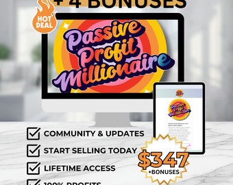 Passive Profit Millionaire Course | MRR Master Resell Rights For Passive Income 100% Profits | Digital Marketing Course Bundle