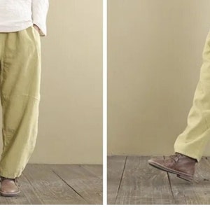 Unisex Boho Wide Leg Pants Beach Outdoor Linen Trouser Streetwear Outfit image 6