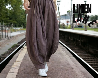 Pantalones holgados para mujer / Ropa holgada de gran tamaño / Ropa con cintura elástica / Ropa exterior