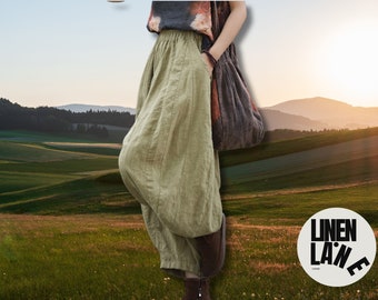 Women's Oversized Pants | Loose Linen Trousers | Comfortable Outerwear