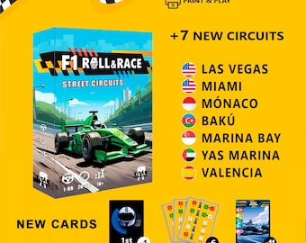 F1 Roll & Race: Street Circuits - Racing game, sport Roll and Write game