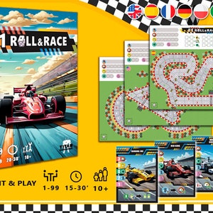 F1 Roll & Race - Juego de carreras, juego deportivo Roll and Write