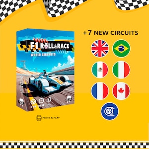 F1 Roll & Race: Circuitos Mundiais - Jogo de corrida, esporte Roll and Write jogo