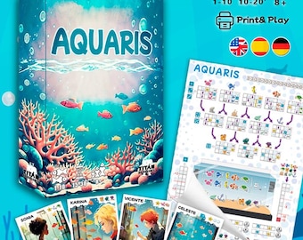 Aquaris Roll & Write: Instant Printable Game Adventure