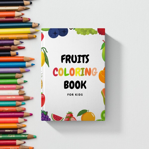 Fruits Coloring Book For Kids