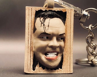 El Resplandor: Momento "Aquí está Johnny" - Llavero de Jack Torrance - Coleccionable de Stephen King - Jack Nicholson