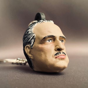 Don Vito Corleone Keychain: The Godfather&#39;s Iconic Character in Your Pocket - Marlon Brando Keychain - Don Corleone - Mafia Boss keychain