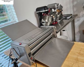 For domestic use, an electric dough sheeter machine For sale is an automatic dough roller. Pasta Fondant Cookies Sheeter Chef's Toolkit